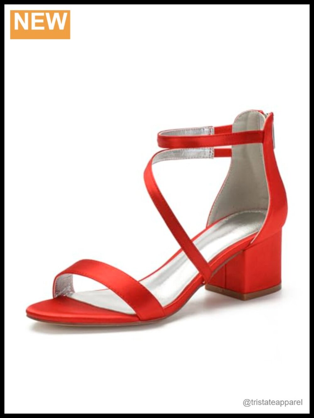Satin Block Heel Ankle Strap Wedding Sandals Open Toe Bridal Formal Shoes